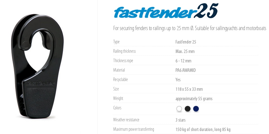 Fastfender 25 - knaga do odbijacza na rur 25